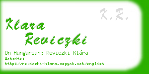 klara reviczki business card
